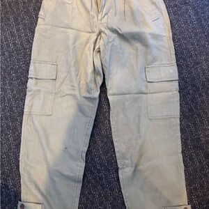 Tan Straight Leg Pants with Relaxed Fit